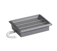 CoudarTitie Industrial Basin Bac Hygiénique pour Chien Toilette Intérieure Tapis Grillé Plateau Rectangulaire Raccordement au Système d'Égout Plastique et Acier