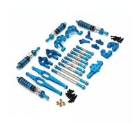 CoudarTitie Industrielle Ensemble RC Métal Amortisseurs Biellettes Direction Kit Châssis Améliore la Réponse sur Relief et la Précision d'Alignement Montage pour, Bleu Ciel