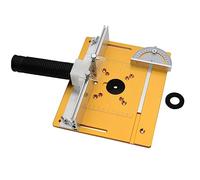 CoudarTitie Insert de Table de Défonceuse En Aluminium Plaque pour Banc de Menuisier Accessoire D'Outil Trimmer Ajustable Pièce de Fraiseuse Polyvalente Adaptée A, avec règle d'appui