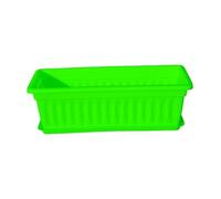 CoudarTitie Jardinière de Fenêtre Rectangulaire avec Plateau Amovible et Trous de Drainage, en Polypropylène, Idéale pour La Décoration, Vert