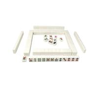 CoudarTitie Jeu de 144 Mini-tuiles de Mahjong (version Chinoise), Jeu de Société Traditionnel pour Les Loisirs et Les En Résidence étudiante, Blanc