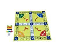 CoudarTitie Jeu de Dés Familial pour 1 à 4 Personnes et 16 Pions, Plateau de Ludo En Bois, Vert