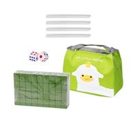CoudarTitie Jeu de Mahjong de, Jeu de Mahjong Chinois, Divertissement Traditionnel Portable de 24 Mm pour Adultes et Enfants, Vert