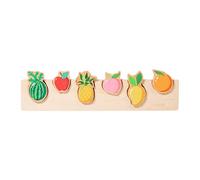 CoudarTitie Jeu de Puzzle éducatif En Bois avec Blocs D'association de Formes et de Couleurs, Idéal pour Développer La Pensée Des Enfants. Cadeau Parfait pour, fruit