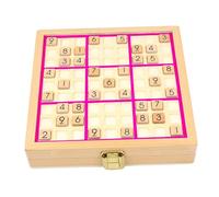 CoudarTitie Jeu de Sudoku éducatif En Bois 3 En 1, Idéal Comme Cadeau D'anniversaire Ou pour La Réflexion Des Enfants, Rose