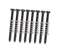 CoudarTitie Kit de 8 Vis pour Micros Humbucker de Guitare électrique, Ressorts de Micro Inclus, Vis de Fixation Du Cadre, éléments pour Basse électrique, Noir