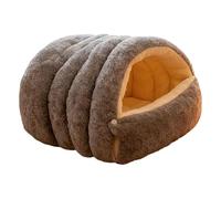 CoudarTitie Lit Douillet Chat Grotte Lit Chat Caché Doux Sac de Couchage Chat Maison Peluche Entretien Facile Convient pour Chats D'Intérieur et Pause Relaxante, Grey S