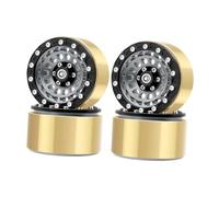 CoudarTitie Lot de 4 Roues Hexagonales de 1,9 Pouces et 12 Mm pour SCX10 TRX4 1/10 RC Heavy Duty, Gris