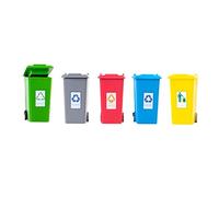 CoudarTitie Lot de 5 Mini Poubelles de Recyclage pour Fournitures de Bureau, 1:87
