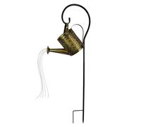 CoudarTitie Lumière de de Jardin Arrosoir Suspendu avec Starlight Guirlande LED en Fer Résistante à l'eau Fonction Ornement pour Extérieur, Je