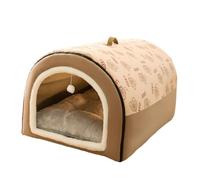 CoudarTitie Maison pour Animaux Tente Pliable pour Chiens Chats Coussin Double Face Oxford Flanelle Structure Anti Déformation Facile à Transporter Adaptée à La M, m