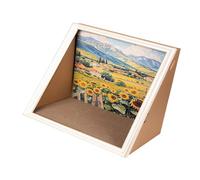 CoudarTitie Maison pour Chat Grotte de Jeu et Planche à Griffer Intégrée Meuble en Carton Ondulé Résistant à L'Esthétique Rétro Adapté pour Le Confort et Le Jeu D, Tournesols