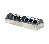 CoudarTitie Mangeoire pour Volaille Plateau pour Poules Râtelier Bac Distributeur Acier Inoxydable Surface Lisse Accès Simultané Adaptée aux Poulaillers Parcours Élevage Domestique, 40cm