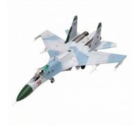 CoudarTitie Maquette Avion Alliage Réplique Avion Chasseur Modèle Collection Objet de Décor Fuselage Bicolore Doubles Dérives et Buses Arrières Peintes Adaptée au Bureau Étagère Vitrine