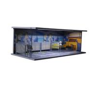 CoudarTitie Maquette de Parking, Diorama, Accessoire Photo, Collections échelle 1:64, Assemblage DIY, Décoration de Table, Scène de Construction Miniature pour Ho, Motif de Coucher de Soleil