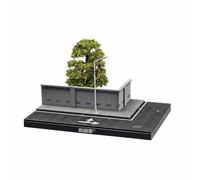 CoudarTitie Maquette de Rue 1 64 Diorama Rue Miniature Scène Présentoir avec Lampadaire LED USB Plateau Double Face Route et Parc Matériaux Texturés Convient à, Applique Murale 164 1