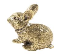 CoudarTitie Mini Statuette de Lapin En Laiton, Ornement de Pâques, Figurine de Lapin pour Voiture, Table Ou Vitrine