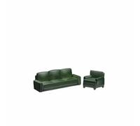 CoudarTitie Miniature Sofa Ensemble Mobilier Miniature Canapé Fauteuil Résine Peinture Soignée Accessoire Maquette Adapté à l'Aménagement d'Espaces de Loisirs et à la Scénographie Décorative, Green