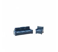 CoudarTitie Miniature Sofa Ensemble Mobilier Miniature Canapé Fauteuil Résine Peinture Soignée Accessoire Maquette Adapté à l'Aménagement d'Espaces de Loisirs et à la Scénographie Décorative, Blue