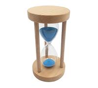 CoudarTitie Minuteur de Cuisine en Bois, Sablier Décoratif de Table, Outil de Comptage du Temps en Verre, Idéal pour La Maison, Bleu, 30mins
