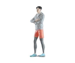 CoudarTitie Modèle Réduit de Minifigurine à L'échelle 1:64, Scènes Miniatures, Offre Une Simulation de Statue Réaliste, Figurine pour Meuble TV, Bureau à, Homme Sportif