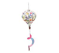 CoudarTitie Montgolfière Décorative pour Jardin, Spirale Rotative Suspendue en Polyester et PP, Mouvement élégant, Usage Extérieur, Facile à, Papillon Beige