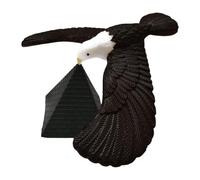 CoudarTitie Oiseau équilibriste Aigle équilibriste Jouet Scientifique et D'éducation Physique Aigle à Ailes avec Combinaison Pyramidale pour Enfants et Adulte, Noir