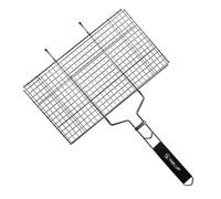 CoudarTitie Panier de Gril Antiadhésif Pliant pour Barbecue, pour Griller des Steaks de Poisson et des Fruits de Mer, 62.5x35CM