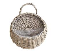 CoudarTitie Panier Suspendu Tressé en Osier Porte-conteneur à Plantes Pot de Fleurs Rustique à Suspendre avec Poignée pour Balcon Terrasse Chambre Adapté pour, Je