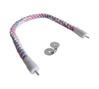 CoudarTitie Perchoir à Oiseau Corde Perch Jouet Balançoire Cage Perroquet Support Coton Flexible Facile à Installer Adapté pour Perruches Inséparables Décoration, 55cm