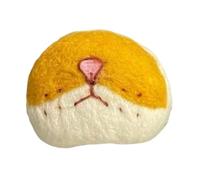 CoudarTitie Porte-Moustaches de Chat, Collectionneur de Moustaches de Chat, Décoration de Réfrigérateur en Forme de Moustaches de Chat, en Laine Douce, pour La Ma, Jaune Blanc