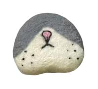 CoudarTitie Porte-Moustaches de Chat, Collectionneur de Moustaches de Chat, Décoration de Réfrigérateur en Forme de Moustaches de Chat, en Laine Douce, pour La Ma, Gris Blanc