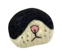 CoudarTitie Porte-Moustaches de Chat, Collectionneur de Moustaches de Chat, Décoration de Réfrigérateur en Forme de Moustaches de Chat, en Laine Douce, pour La Ma, Noir Blanc