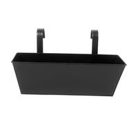 CoudarTitie Pot de Fleur Suspendu Fer avec Crochet Détachable et Système de Drainage pour Fleurs Adapté à Décoration Extérieure Clôture Entrée Mai, Noir Grand