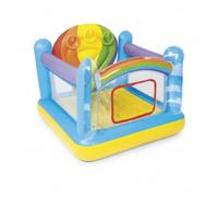 CoudarTitie pour Enfants Aire de Saut de Jeu Parc de Balançoire Structure Carrée Base Matelassée et Montants Arrondis en PVC Pliable Convient aux Activités Ludiques en Intérieur