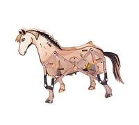 CoudarTitie Puzzle Cheval Jouet Éducatif Ensemble de Construction Bois Mécanique Gears Projet Scientifique pour Apprentissage Enfant Adapté pour Anniversaire