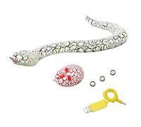 CoudarTitie Serpent Télécommandé Jouet Électronique Animal Simulation Contrôle à Distance Fonction Convient pour Blagues Enfants Adultes Fête Hallowe, blanche,