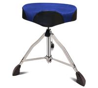 CoudarTitie Siège de Batterie Réglable Tabouret de Batterie Trône de Batterie Chaise de Batteur avec Assise Selle Rembourrée Base, Bleu, Tabouret De Batterie en Forme De Selle À Réglage Pneumatique