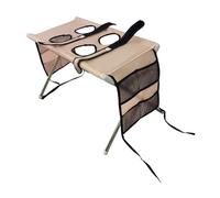 CoudarTitie Table de Toilettage Animaux Chien Pliant avec Sangle Fixation Cadre Filet Polyester Respirant Antidérapant Multifonction pour Bain Coupe Griffes, Kaki