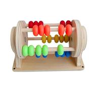CoudarTitie Tambour Roulant En Bois, Jouet Sensoriel pour Le Tri Des Couleurs, Le Développement Sensoriel éducatif Précoce, Jouet Rampant pour Marcher et, Abaque