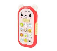 CoudarTitie Téléphone Musical Bébé Jouet Mobile Sonore Multifonction Sûr Boutons Animés Lumière Douce Convient Aux Garçons Filles Temps de Jeu, Rouge