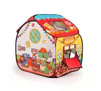 CoudarTitie Tente de Jeu pour Enfants Cabane Maison de Jeu Château Abri Léger Pliable Polyester Aérée Entrée à Rideau Thème Dinosaure Convient au Jeu d'Imitation