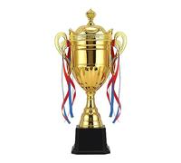 CoudarTitie Trophée Miniature Coupe Récompense Coffret Récompenses Plastique Métal Accessoires Motivants Idéal pour Compétitions Sportives Célébrations Artistes S, Hauteur 38,5 cm