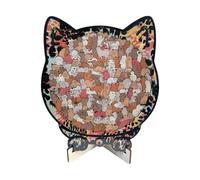 CoudarTitie Un Jouet En Bois Décoratif et Portable pour Chat, Idéal pour Développer La Coordination œil-main. Un Animal En Bois Unique, Parfait Comme.., Style E