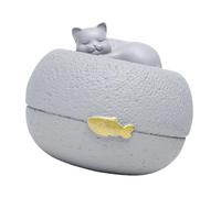 CoudarTitie Urne Funéraire pour Chat Ou, avec Statuette Décorative, 13 X 10 Cm, en Résine.