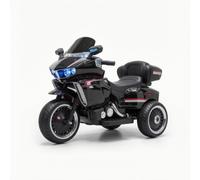CoudarTitie Véhicule Électrique Enfant Type à Trois Roues Tricycle à Batterie 12V avec Comman à Distance Surface Peinte Brillante et Pare-Brise Siège, Color to 1, Style to 1