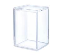 CoudarTitie Vitrine D'Exposition Présentoir Empilable Boîte pour Miniatures Rangement de Bureau avec Protection Anti-poussière Approprié pour Les Figurines D'Art, Clair