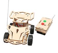CoudarTitie Voiture Télécommandée en Bois, Kit D'expériences Scientifiques, Jouet éducatif, Bricolage Pédagogique, pour Les Enfants de 8 Ans et Plus