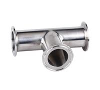 coude, 1 pièces 19mm 25 32 38 45 51 63 76 89mm OD 316 virole sanitaire en acier inoxydable 3 voies connecteur t raccord de tuyau .5 "-4" Tri pince(63mm x Ferrule 77.5)