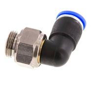 coude 10mm & G3/8'' Joint pivotant Filets mâles à enfoncer Laiton nickele/PBT NBR Rotatif